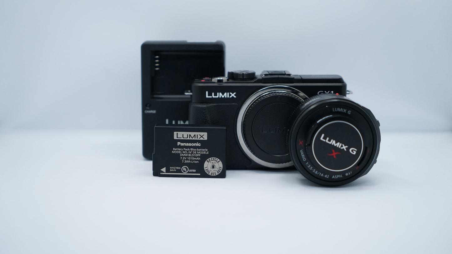 Panasonic Lumix GX1 Premium + Lente 14-42mm + Visor Live View DMW-LVF2